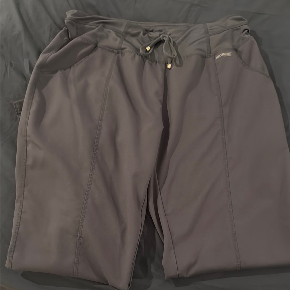 Grey’s Anatomy by Barco Stretch Drawstring Steel Colored Drawstring Pants Size M